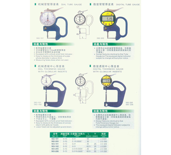机械管壁厚度表
