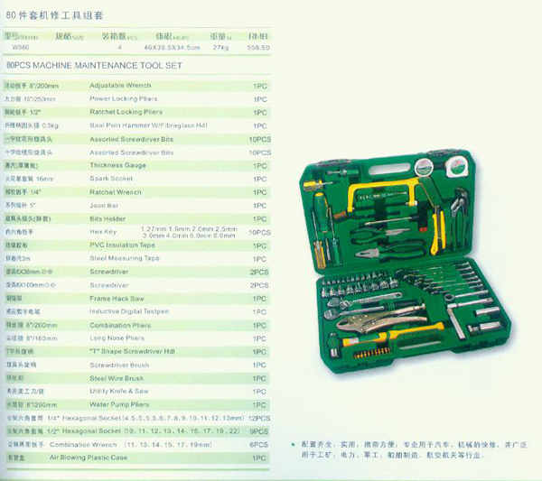 80件套机修工具